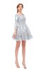 ColsBM Cass Platinum Bridesmaid Dresses Zipper Three-fourths Length Sleeve Baby Doll Cute Mini Lace