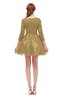 ColsBM Cass Prairie Sand Bridesmaid Dresses Zipper Three-fourths Length Sleeve Baby Doll Cute Mini Lace