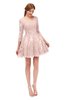 ColsBM Cass Silver Peony Bridesmaid Dresses Zipper Three-fourths Length Sleeve Baby Doll Cute Mini Lace