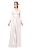 ColsBM Martha Crystal Pink Bridesmaid Dresses Floor Length Ruching Zip up V-neck Long Sleeve Glamorous