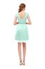 ColsBM Izzy Aqua Bridesmaid Dresses Zip up Pleated Mini Short Sleeve A-line Elegant