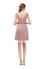 ColsBM Izzy Bridal Rose Bridesmaid Dresses Zip up Pleated Mini Short Sleeve A-line Elegant