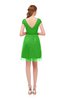 ColsBM Izzy Classic Green Bridesmaid Dresses Zip up Pleated Mini Short Sleeve A-line Elegant
