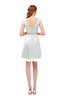 ColsBM Izzy Cloud White Bridesmaid Dresses Zip up Pleated Mini Short Sleeve A-line Elegant