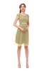 ColsBM Izzy Curds & Whey Bridesmaid Dresses Zip up Pleated Mini Short Sleeve A-line Elegant