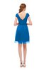 ColsBM Izzy Directoire Blue Bridesmaid Dresses Zip up Pleated Mini Short Sleeve A-line Elegant