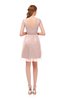 ColsBM Izzy Evening Sand Bridesmaid Dresses Zip up Pleated Mini Short Sleeve A-line Elegant