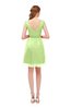 ColsBM Izzy Green Oasis Bridesmaid Dresses Zip up Pleated Mini Short Sleeve A-line Elegant
