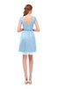 ColsBM Izzy Ice Blue Bridesmaid Dresses Zip up Pleated Mini Short Sleeve A-line Elegant