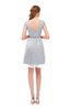 ColsBM Izzy Platinum Bridesmaid Dresses Zip up Pleated Mini Short Sleeve A-line Elegant