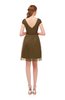 ColsBM Izzy Sepia Bridesmaid Dresses Zip up Pleated Mini Short Sleeve A-line Elegant