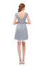 ColsBM Izzy Silver Bridesmaid Dresses Zip up Pleated Mini Short Sleeve A-line Elegant