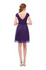 ColsBM Izzy Violet Bridesmaid Dresses Zip up Pleated Mini Short Sleeve A-line Elegant