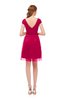ColsBM Izzy Virtual Pink Bridesmaid Dresses Zip up Pleated Mini Short Sleeve A-line Elegant