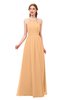 ColsBM Hadley Apricot Bridesmaid Dresses A-line Zip up Halter Sexy Floor Length Sleeveless