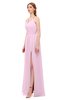 ColsBM Hadley Baby Pink Bridesmaid Dresses A-line Zip up Halter Sexy Floor Length Sleeveless