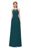 ColsBM Hadley Blue Green Bridesmaid Dresses A-line Zip up Halter Sexy Floor Length Sleeveless