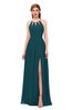 ColsBM Hadley Blue Green Bridesmaid Dresses A-line Zip up Halter Sexy Floor Length Sleeveless