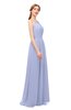 ColsBM Hadley Blue Heron Bridesmaid Dresses A-line Zip up Halter Sexy Floor Length Sleeveless