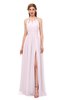 ColsBM Hadley Blush Bridesmaid Dresses A-line Zip up Halter Sexy Floor Length Sleeveless