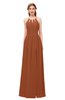 ColsBM Hadley Bombay Brown Bridesmaid Dresses A-line Zip up Halter Sexy Floor Length Sleeveless