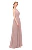 ColsBM Hadley Bridal Rose Bridesmaid Dresses A-line Zip up Halter Sexy Floor Length Sleeveless