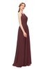 ColsBM Hadley Burgundy Bridesmaid Dresses A-line Zip up Halter Sexy Floor Length Sleeveless