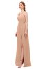 ColsBM Hadley Burnt Orange Bridesmaid Dresses A-line Zip up Halter Sexy Floor Length Sleeveless
