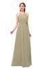 ColsBM Hadley Candied Ginger Bridesmaid Dresses A-line Zip up Halter Sexy Floor Length Sleeveless