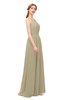 ColsBM Hadley Candied Ginger Bridesmaid Dresses A-line Zip up Halter Sexy Floor Length Sleeveless