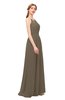 ColsBM Hadley Carafe Brown Bridesmaid Dresses A-line Zip up Halter Sexy Floor Length Sleeveless