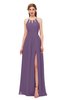 ColsBM Hadley Chinese Violet Bridesmaid Dresses A-line Zip up Halter Sexy Floor Length Sleeveless