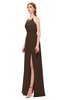 ColsBM Hadley Copper Bridesmaid Dresses A-line Zip up Halter Sexy Floor Length Sleeveless