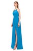 ColsBM Hadley Cornflower Blue Bridesmaid Dresses A-line Zip up Halter Sexy Floor Length Sleeveless