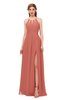 ColsBM Hadley Crabapple Bridesmaid Dresses A-line Zip up Halter Sexy Floor Length Sleeveless