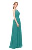 ColsBM Hadley Emerald Green Bridesmaid Dresses A-line Zip up Halter Sexy Floor Length Sleeveless