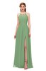 ColsBM Hadley Fair Green Bridesmaid Dresses A-line Zip up Halter Sexy Floor Length Sleeveless
