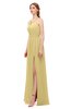 ColsBM Hadley Gold Bridesmaid Dresses A-line Zip up Halter Sexy Floor Length Sleeveless