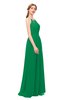 ColsBM Hadley Green Bridesmaid Dresses A-line Zip up Halter Sexy Floor Length Sleeveless