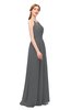 ColsBM Hadley Grey Bridesmaid Dresses A-line Zip up Halter Sexy Floor Length Sleeveless