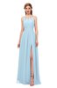 ColsBM Hadley Ice Blue Bridesmaid Dresses A-line Zip up Halter Sexy Floor Length Sleeveless