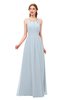 ColsBM Hadley Illusion Blue Bridesmaid Dresses A-line Zip up Halter Sexy Floor Length Sleeveless