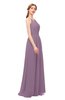 ColsBM Hadley Mauve Bridesmaid Dresses A-line Zip up Halter Sexy Floor Length Sleeveless