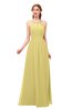 ColsBM Hadley Misted Yellow Bridesmaid Dresses A-line Zip up Halter Sexy Floor Length Sleeveless