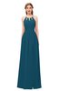 ColsBM Hadley Moroccan Blue Bridesmaid Dresses A-line Zip up Halter Sexy Floor Length Sleeveless