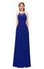 ColsBM Hadley Nautical Blue Bridesmaid Dresses A-line Zip up Halter Sexy Floor Length Sleeveless