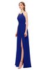 ColsBM Hadley Nautical Blue Bridesmaid Dresses A-line Zip up Halter Sexy Floor Length Sleeveless