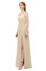 ColsBM Hadley Novelle Peach Bridesmaid Dresses A-line Zip up Halter Sexy Floor Length Sleeveless