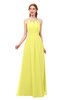 ColsBM Hadley Pale Yellow Bridesmaid Dresses A-line Zip up Halter Sexy Floor Length Sleeveless