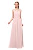 ColsBM Hadley Pastel Pink Bridesmaid Dresses A-line Zip up Halter Sexy Floor Length Sleeveless